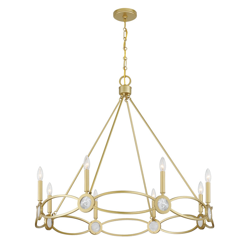 Savoy House 1-4102-8-328 Eight Light Chandelier, Spun Gold (3)