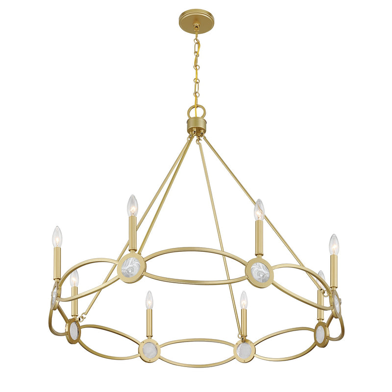 Savoy House 1-4102-8-328 Eight Light Chandelier, Spun Gold (4)