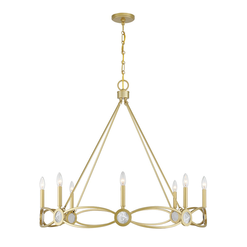 Savoy House 1-4102-8-328 Eight Light Chandelier, Spun Gold (5)