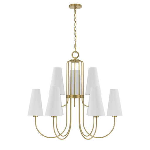 Savoy House 1-4701-9-322 Nine Light Chandelier, Warm Brass (2)