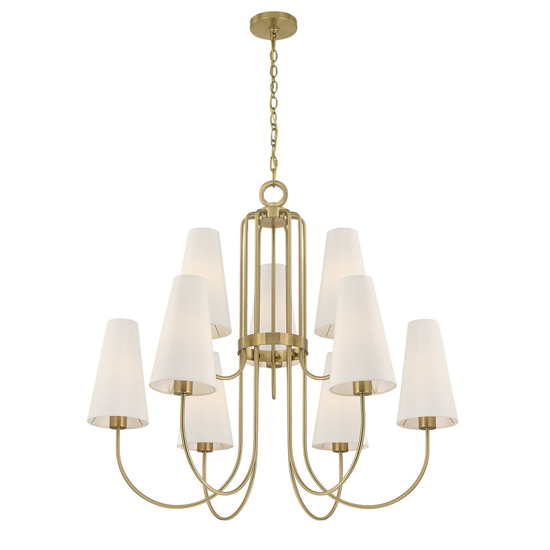 Savoy House 1-4701-9-322 Nine Light Chandelier, Warm Brass (3)