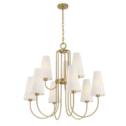 Savoy House 1-4701-9-322 Nine Light Chandelier, Warm Brass (4)