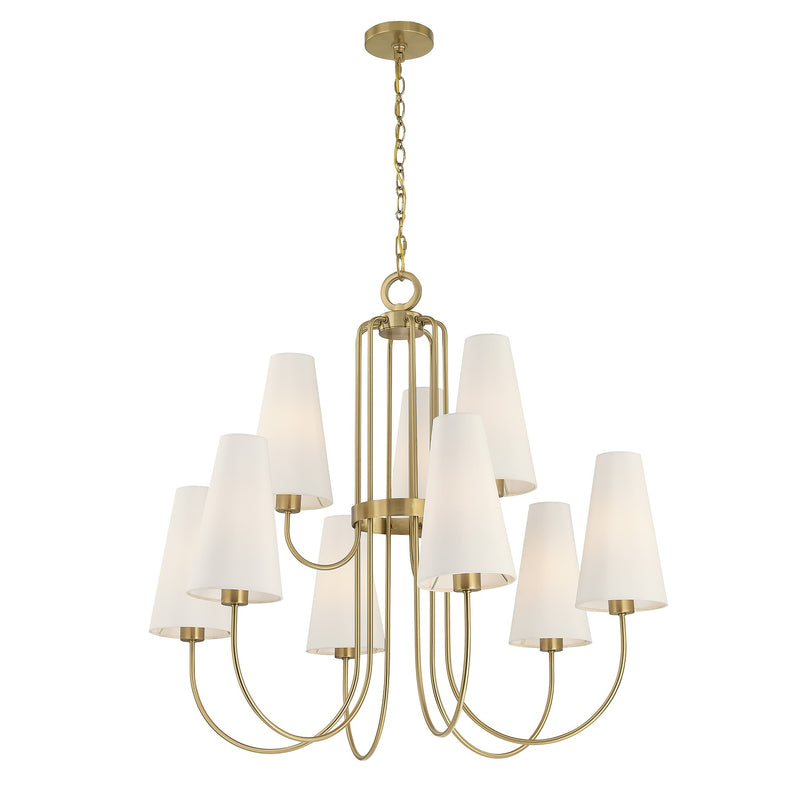 Savoy House 1-4701-9-322 Nine Light Chandelier, Warm Brass (4)