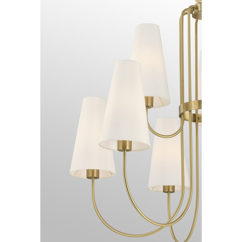 Savoy House 1-4701-9-322 Nine Light Chandelier, Warm Brass (6)