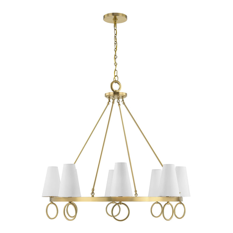 Savoy House 1-4702-8-322 Eight Light Chandelier, Warm Brass (2)
