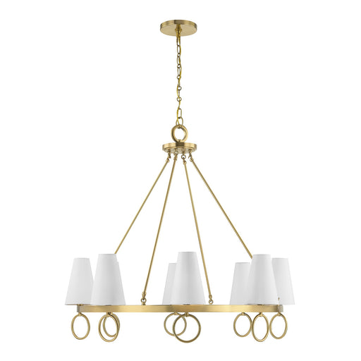 Savoy House 1-4702-8-322 Eight Light Chandelier, Warm Brass (2)