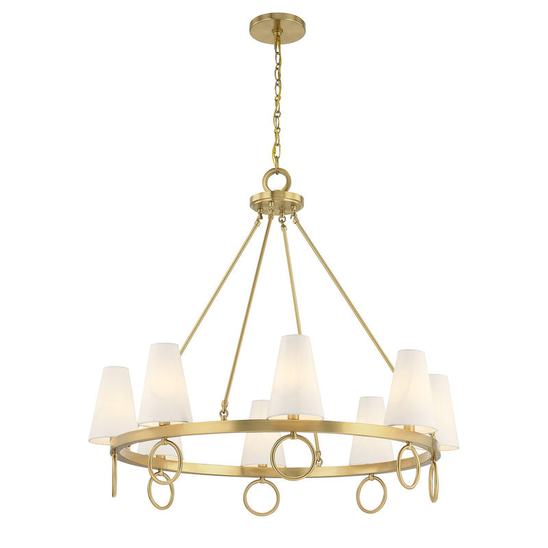Savoy House 1-4702-8-322 Eight Light Chandelier, Warm Brass (3)