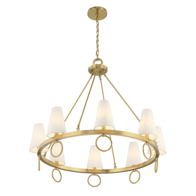 Savoy House 1-4702-8-322 Eight Light Chandelier, Warm Brass (4)