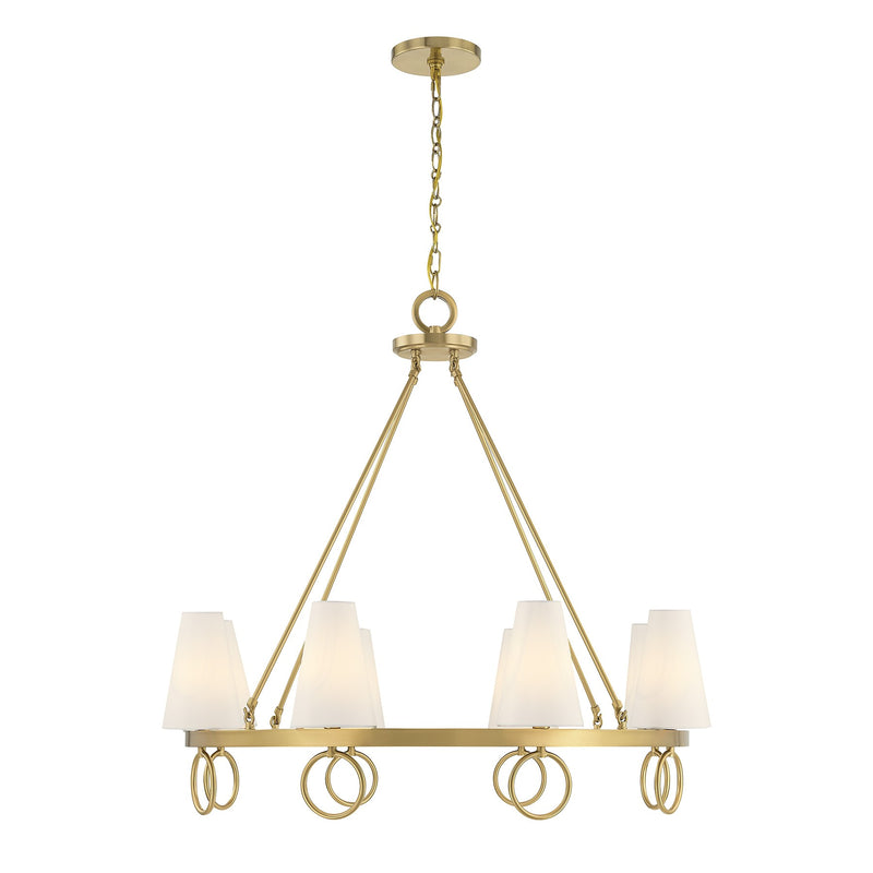 Savoy House 1-4702-8-322 Eight Light Chandelier, Warm Brass (5)