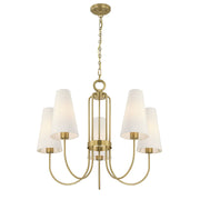 Savoy House 1-4703-5-322 Five Light Chandelier, Warm Brass (3)