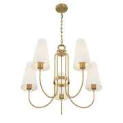 Savoy House 1-4703-5-322 Five Light Chandelier, Warm Brass (4)