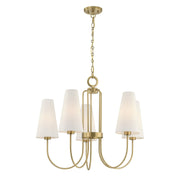 Savoy House 1-4703-5-322 Five Light Chandelier, Warm Brass (5)