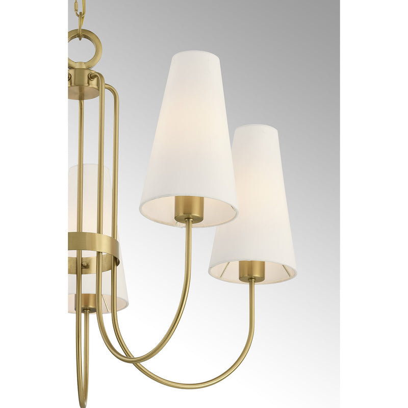 Savoy House 1-4703-5-322 Five Light Chandelier, Warm Brass (6)