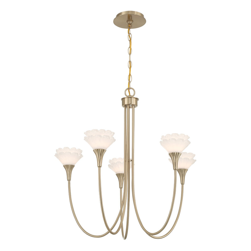 Savoy House 1-5082-5-127 Five Light Chandelier, Noble Brass (5)