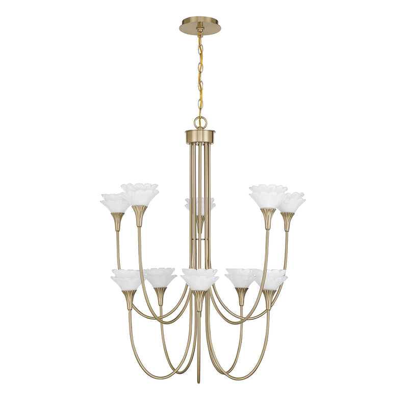 Savoy House 1-5083-10-127 Ten Light Chandelier, Noble Brass (2)