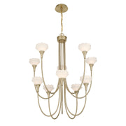 Savoy House 1-5083-10-127 Ten Light Chandelier, Noble Brass (4)