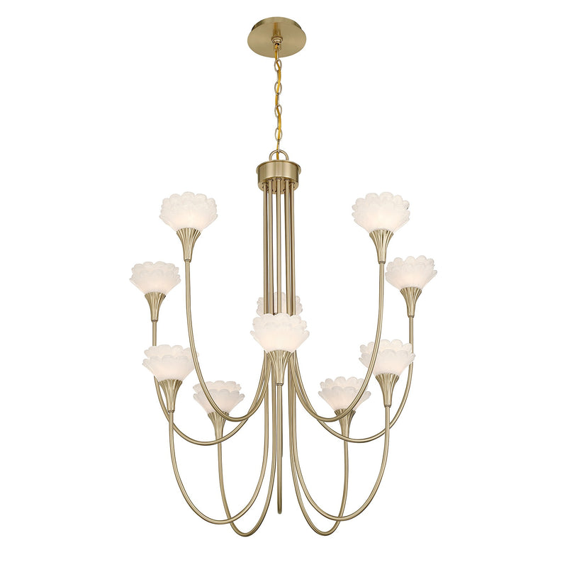 Savoy House 1-5083-10-127 Ten Light Chandelier, Noble Brass (4)