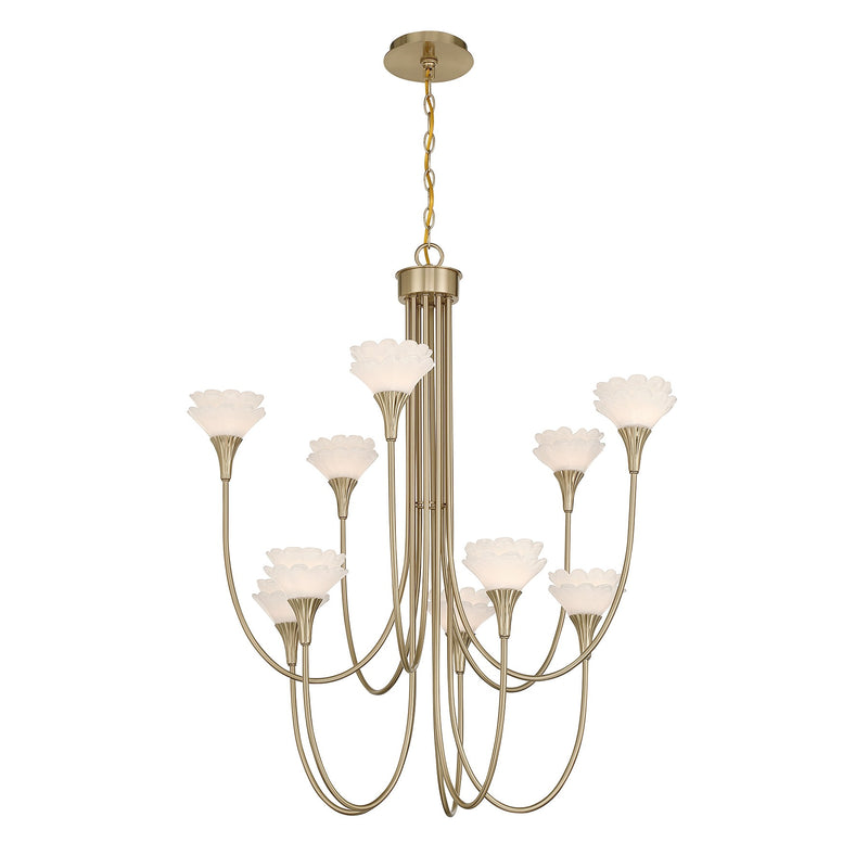 Savoy House 1-5083-10-127 Ten Light Chandelier, Noble Brass (5)