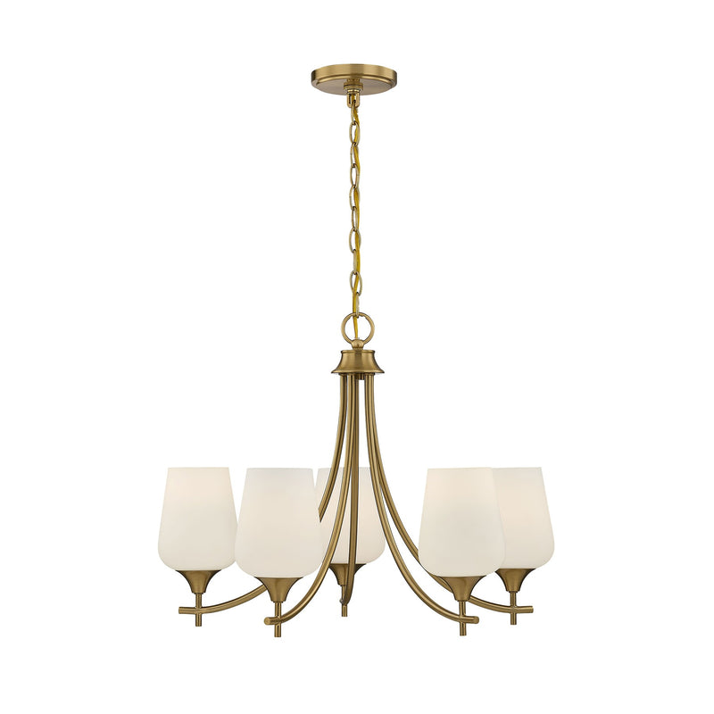 Savoy House 1-6032-5-322 Five Light Chandelier, Warm Brass (3)