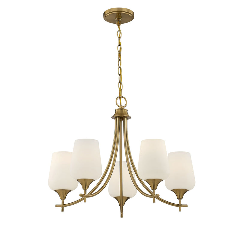 Savoy House 1-6032-5-322 Five Light Chandelier, Warm Brass (4)