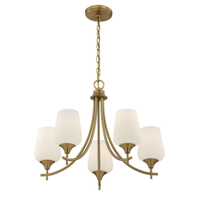 Savoy House 1-6032-5-322 Five Light Chandelier, Warm Brass (5)