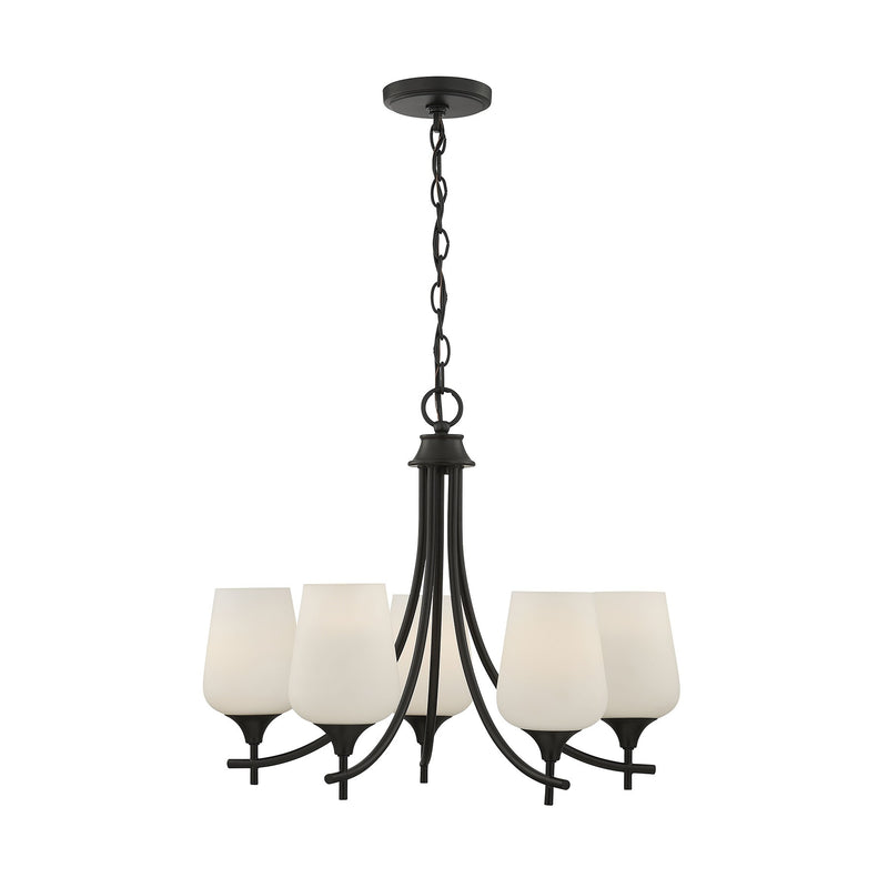 Savoy House 1-6032-5-BK Five Light Chandelier, Matte Black (5)