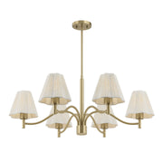 Savoy House 1-6084-6-127 Six Light Chandelier, Noble Brass (3)