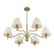 Savoy House 1-6084-6-127 Six Light Chandelier, Noble Brass (4)
