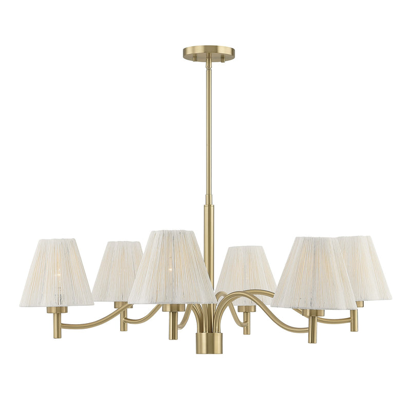 Savoy House 1-6084-6-127 Six Light Chandelier, Noble Brass (5)
