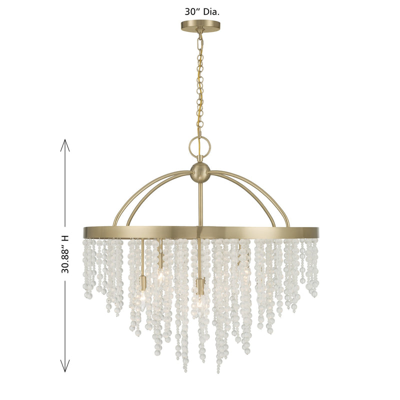 Savoy House 1-6451-8-127 Eight Light Chandelier, Noble Brass (6)