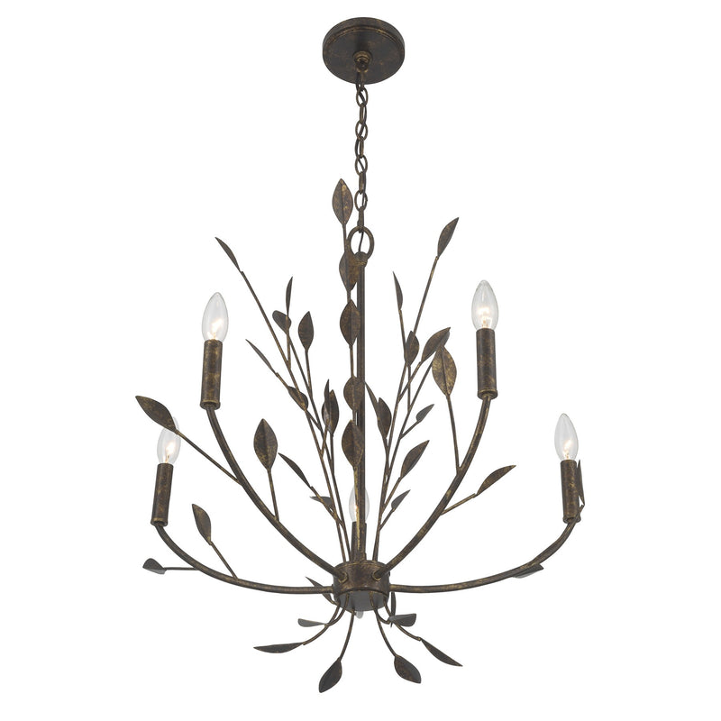 Savoy House 1-6706-5-334 Five Light Chandelier, Enchanted Bronze (4)