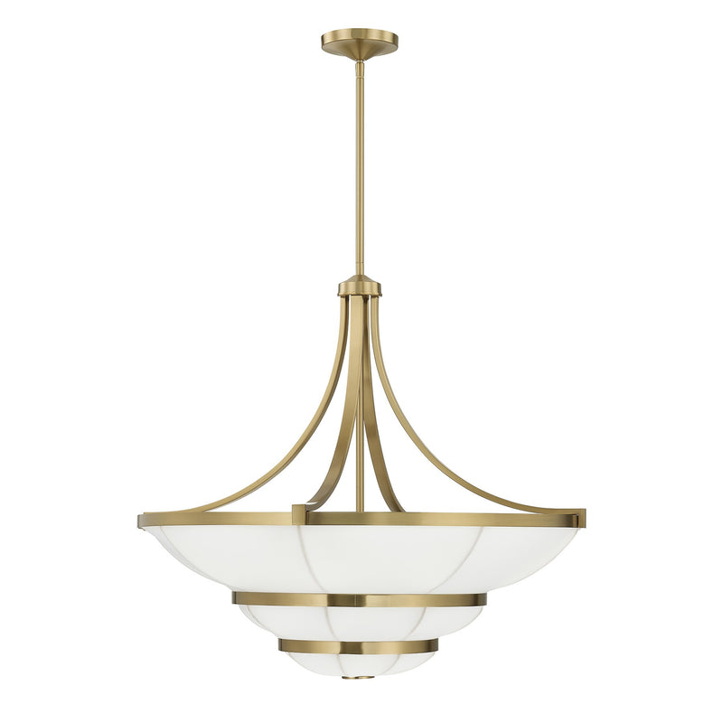 Savoy House 1-9152-4-322 Four Light Chandelier, Warm Brass (2)