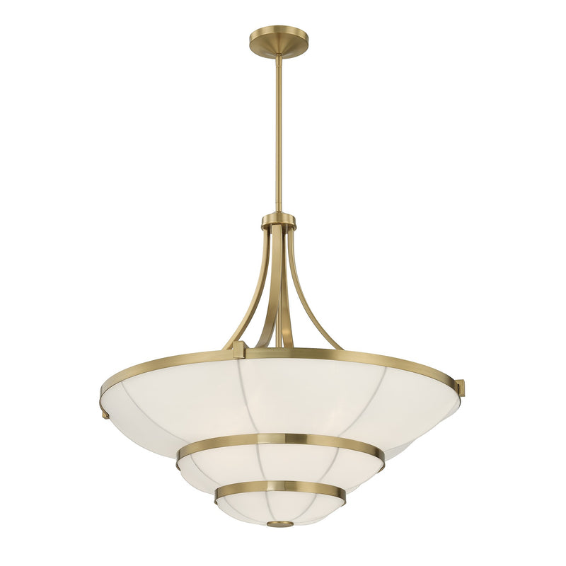 Savoy House 1-9152-4-322 Four Light Chandelier, Warm Brass (3)