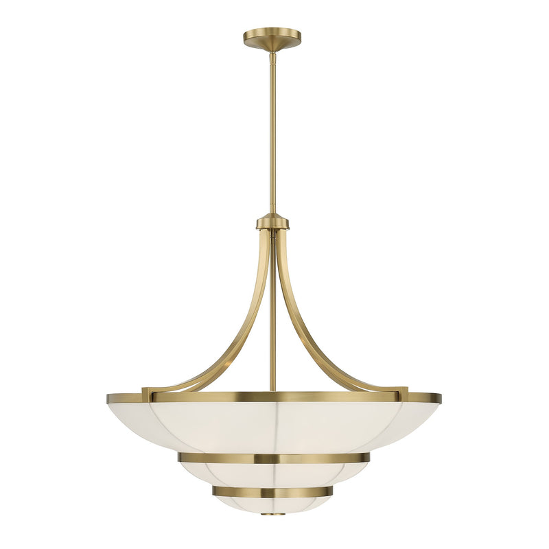 Savoy House 1-9152-4-322 Four Light Chandelier, Warm Brass (5)