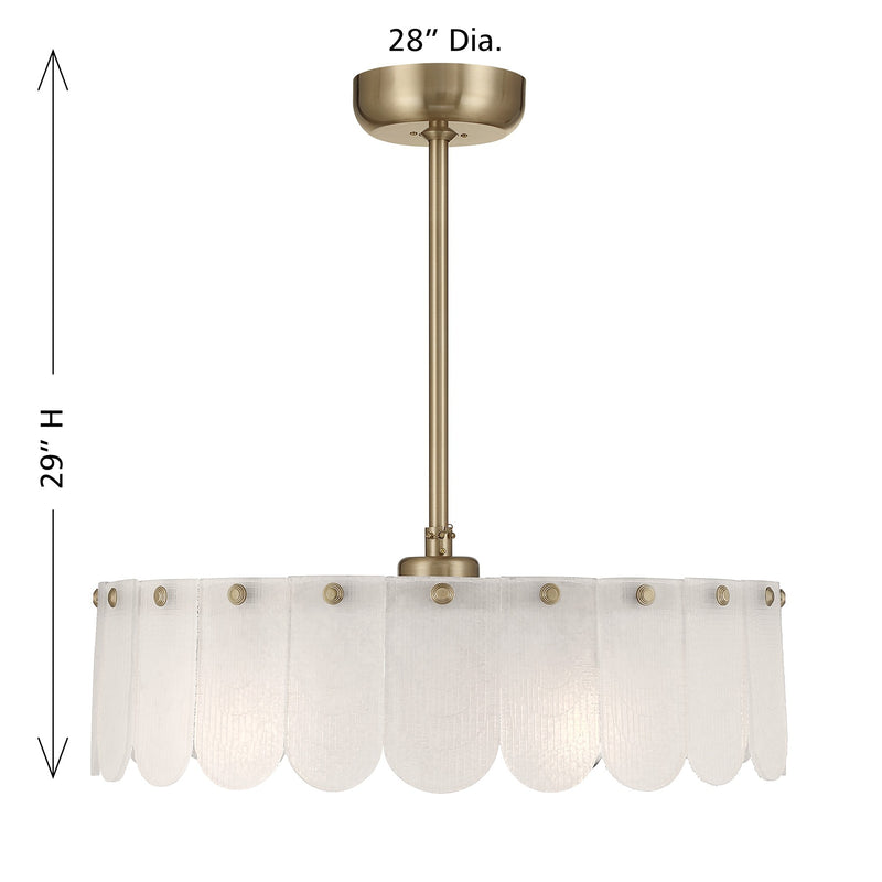 Savoy House 28-FD-9802-127 LED Fan D'Lier, Noble Brass (6)