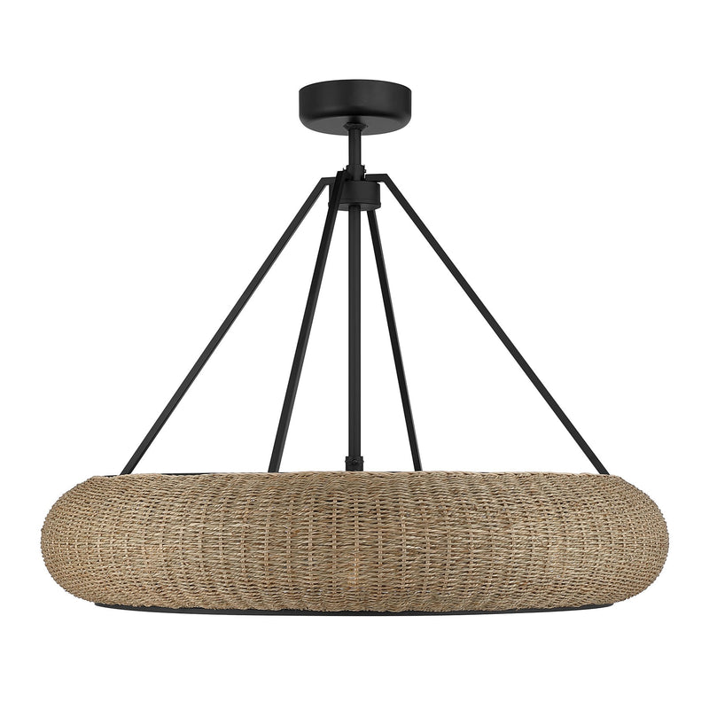 Savoy House 40-FD-8302-89 Six Light Fan D'Lier, Matte Black (2)