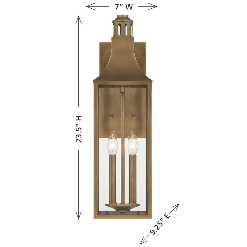 Savoy House 5-221-273 Two Light Outdoor Wall Lantern, Atlas Bronze (6)