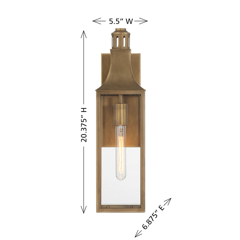 Savoy House 5-223-273 One Light Outdoor Wall Lantern, Atlas Bronze (6)