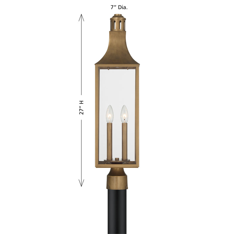 Savoy House 5-225-273 Two Light Outdoor Post Lantern, Atlas Bronze (6)
