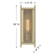 Savoy House 5-3804-344 One Light Outdoor Wall Lantern, Serene Brass (6)