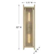 Savoy House 5-3805-344 Two Light Outdoor Wall Lantern, Serene Brass (6)