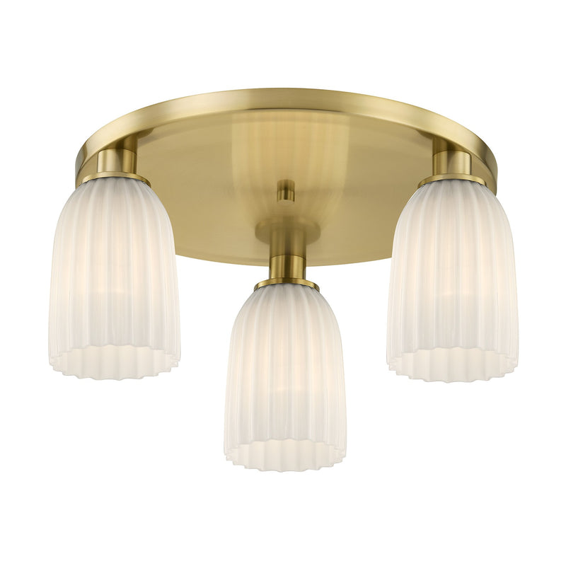 Savoy House 6-1247-3-127 Three Light Flush Mount, Noble Brass (3)