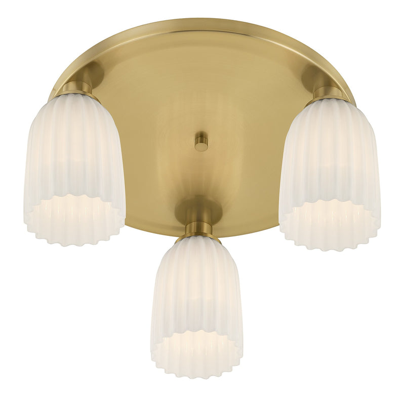 Savoy House 6-1247-3-127 Three Light Flush Mount, Noble Brass (4)