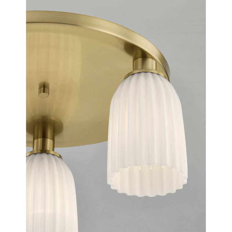 Savoy House 6-1247-3-127 Three Light Flush Mount, Noble Brass (5)