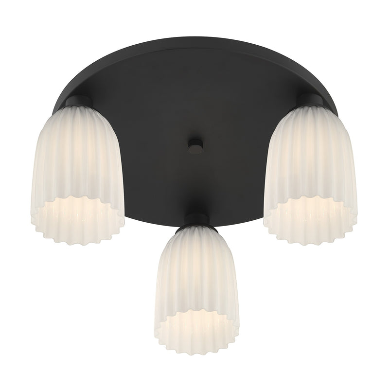 Savoy House 6-1247-3-89 Three Light Flush Mount, Matte Black (4)