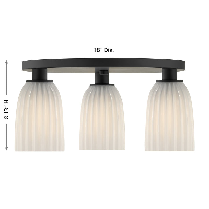 Savoy House 6-1247-3-89 Three Light Flush Mount, Matte Black (6)