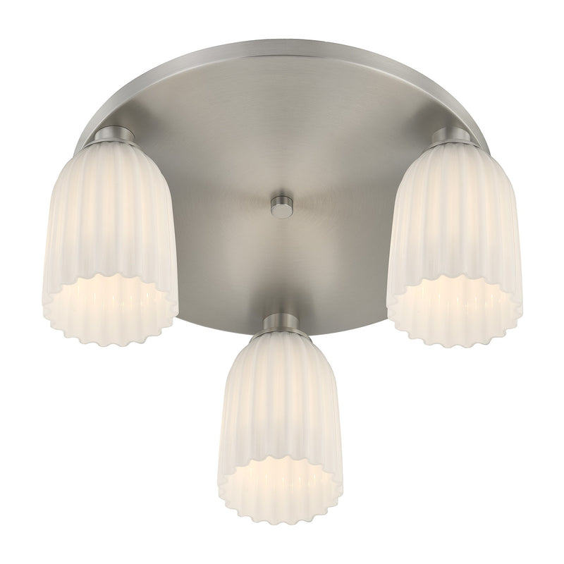 Savoy House 6-1247-3-SN Three Light Flush Mount, Satin Nickel (4)