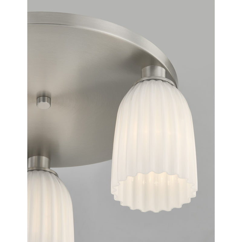 Savoy House 6-1247-3-SN Three Light Flush Mount, Satin Nickel (5)