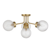 Savoy House 6-3364-4-322 Four Light Semi-Flush Mount, Warm Brass (2)