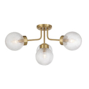 Savoy House 6-3364-4-322 Four Light Semi-Flush Mount, Warm Brass (3)